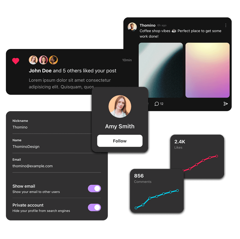 Feedy Social Media Template Components