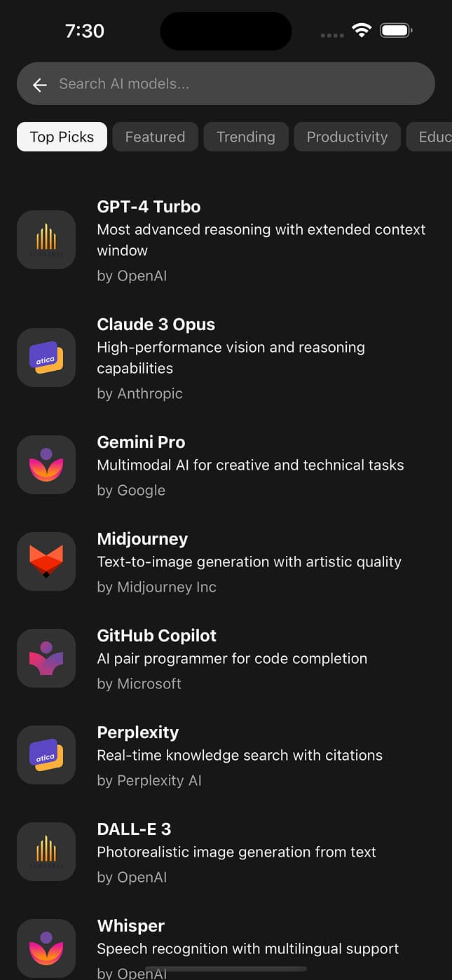 AI Models Marketplace