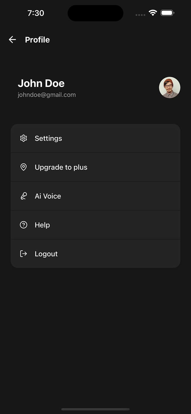 Profile Settings