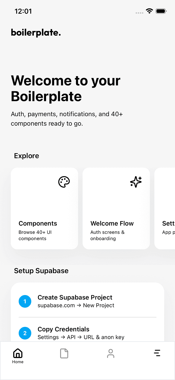 Boilerplate Screen 2
