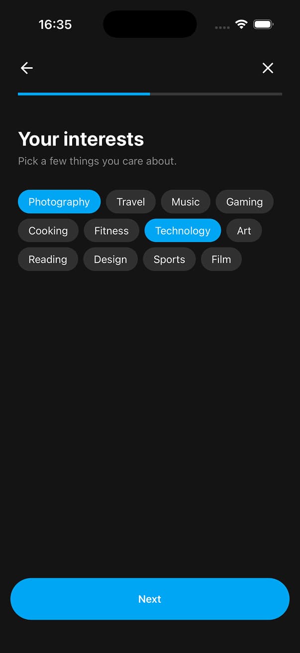 Uniwind Starter Dark Screen 10