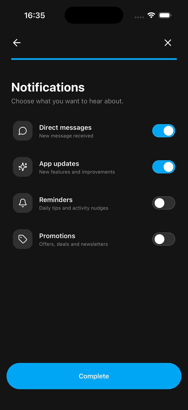 Uniwind Starter Dark Screen 12