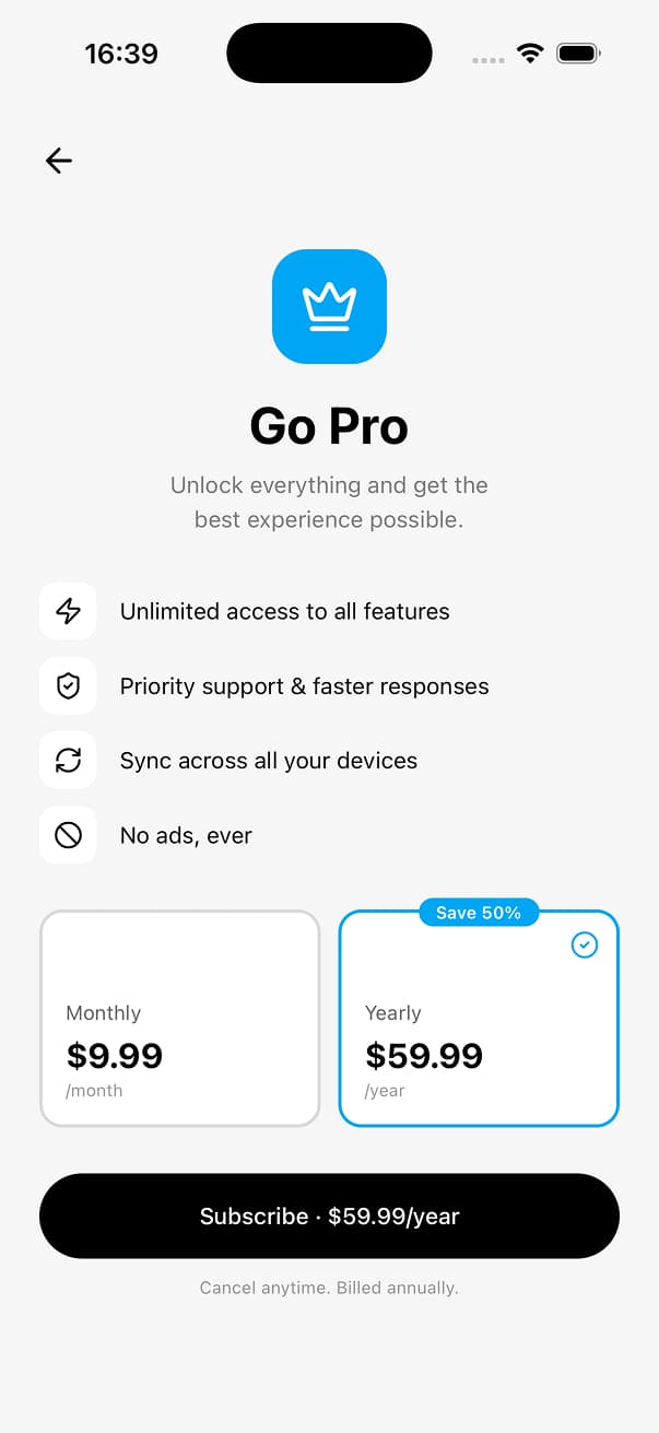 Uniwind Starter Light Screen 6