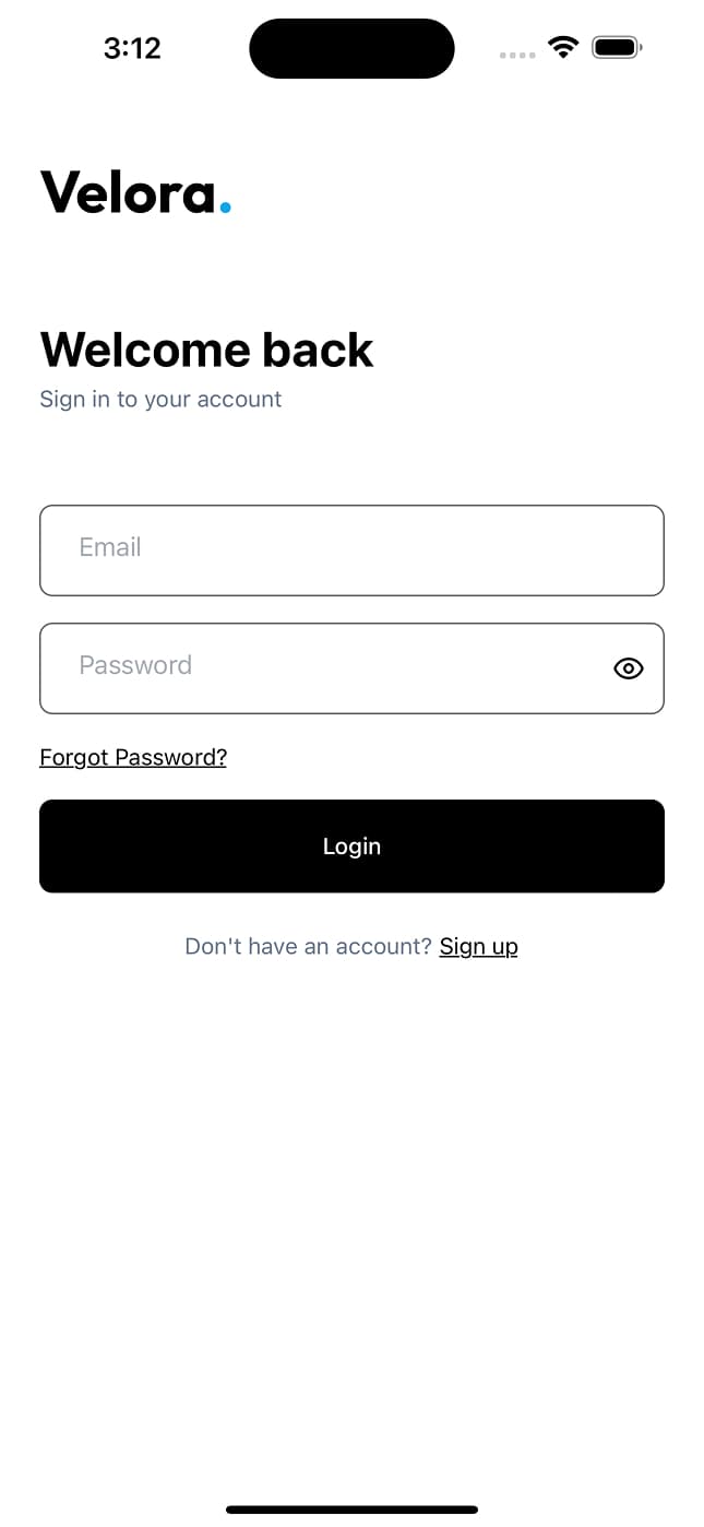 Signup Screen