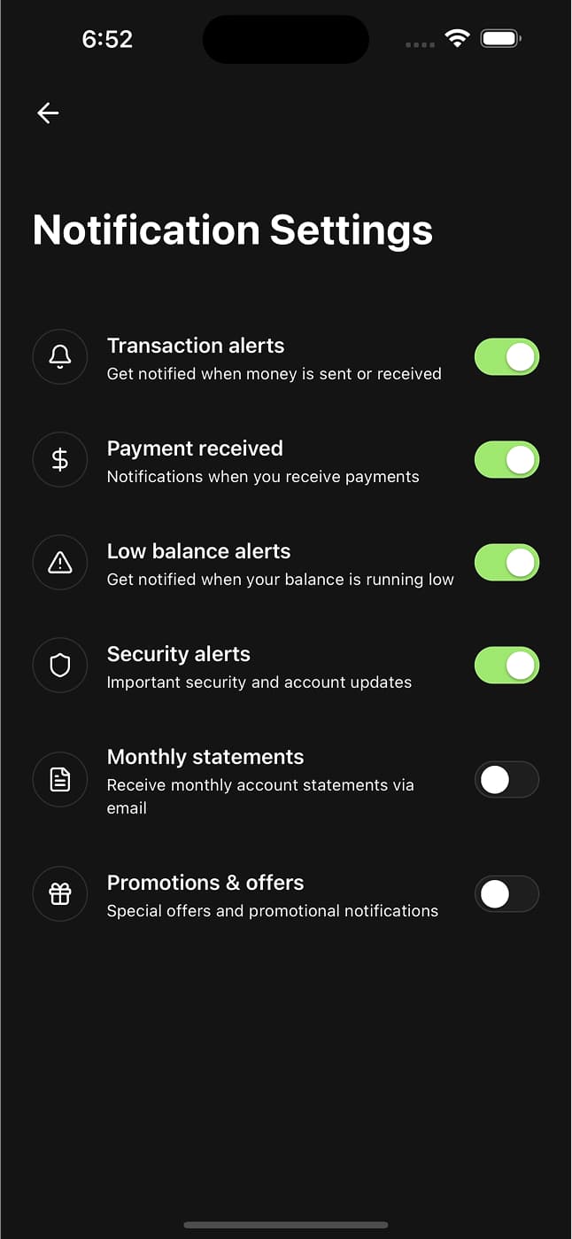 Notification Settings